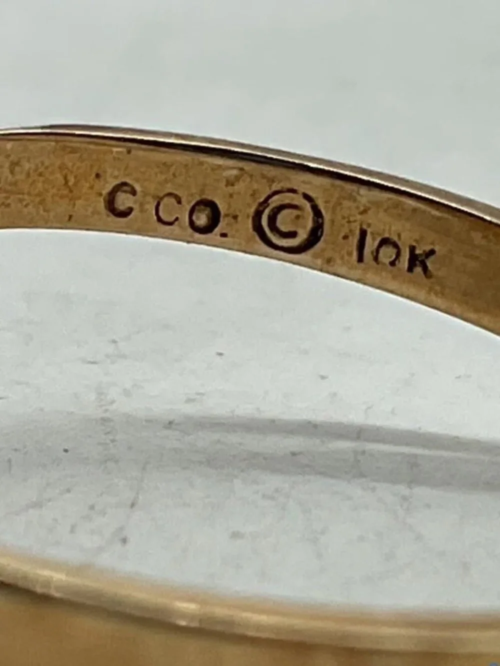 CCO Coleman Company 10K Two Toned Gold Double Pearl Ring Grape Leaves Size 7.5